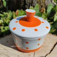 Gránit kerámia pöttyös cukortartó