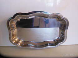 TÁLCA  - ALKUKÉPES - 34 cm - FRANCIA - INOX - JELZETT - 34 x 24 x 3,5 cm - HIBÁTLAN