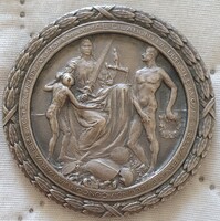 Budapest Székesfőváros Közlekedési Rt Sportegyesülete 1912 ezüstözött bronz emlékérem