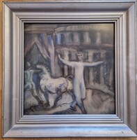 Martyn Ferenc - Cirkusz - vegyes t. -  36x36 cm 1928