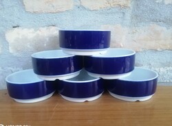 Retro Alföldi Porcelán tálka kobaltkék színben