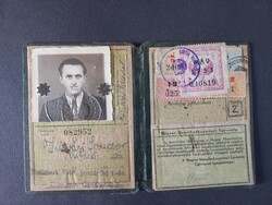 MÁV arcképes igazolvány  Kisvári Sándor 1948