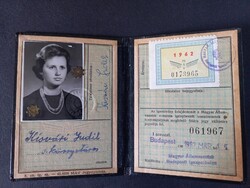 MÁV arcképes igazolvány  Kisvári Judit 1962