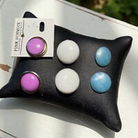 3 pár Régi fülklipsz vintage fülbevaló, retro klipsz, az ékszerek az 1960-as évekből származinak