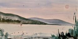 Akvarell,tus    Balaton