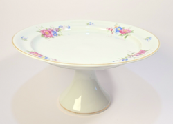 Hollóházi "Hajnalka" mintás porcelán tortatál / talpas torta kínáló