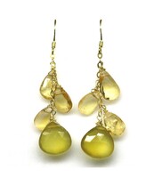 Valodi Citrin ès Sárga citrin Kvarc 925 Ezust Fülbevalò