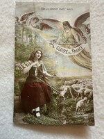 Antik színezett I. világháborús katonai képeslap -  Postatiszta                            -32