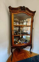 Antik sarok vitrin