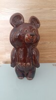 Misa maci mackó 1980. moszkvai olimpia porcelán kabala - 28cm