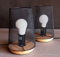 Design fém hálós asztali lámpa párban ALKUDHATÓ