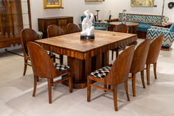 Francia Art-deco ebédlő asztal