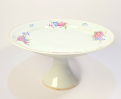 Hollóházi "Hajnalka" mintás porcelán tortatál / talpas torta kínáló