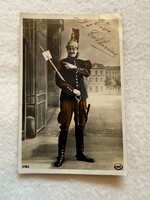 Antik színezett I. világháborús katonai fotó képeslap                            -32
