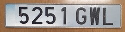 Spanyol rendszám rendszámtábla 5251 GWL Spanyolország 2.