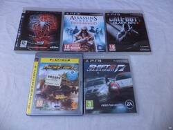 5db PS3 játék, Spiderman, Shift2, Pacific Rift (5408)