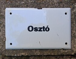Régi zománctábla - Osztó