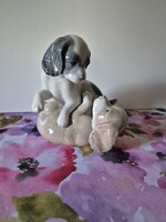 Birkózó kutyusok - Lladro-NAO márkás, minőségi porcelán,