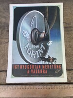 -AV434- Régi Plakát Kicsinyített Másolata Forint Bevezetése 33,5x24 cm