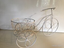 VIRÁGTARTÓ - ALKUKÉPES - 44 cm - BICIKLI - FÉM - 44 x 26 x 21 cm - RETRO - OSZTRÁK