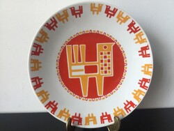 Zsolnay Nádor Judit madaras porcelán falitányér 24,5cm