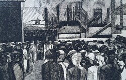 Barczi Pál: Gyárállamosítás, 1948 - történelmi rézkarc, kommunizmus, szocreál