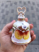 Hollóházi barack mintás porcelán csengő