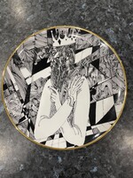 Hollóházi porcelán Szász Endre tányér 25,5 cm