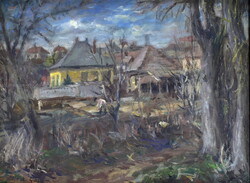 Orosz Gellért (1919 - 2002) " ŐSZI KERTI MUNKA " 1955