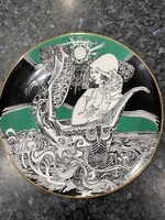 Hollóházi porcelán Szász Endre tányér 31 cm
