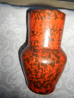 Retro Tófej  kerámia váza 70-es évek- 16 cm