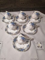 Royal Albert kék rózsa teáscsészék alátéttel