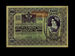 10.000 KORONA - 1918 - KÜLÖNLEGES NAGYALAKÚ - Ornament hátoldal!