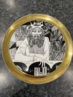 Hollóházi porcelán Szász Endre tányér 31 cm