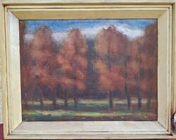 Gecse Árpád (1900-1999) Erdőszéle Ősszel