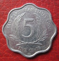 Kelet Karibbi Államok 5 cent 2000 (O22)