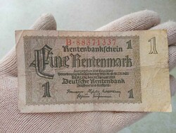 1937. Németország Birodalmi 1 Márka. Harmadik Birodalom. Náci.