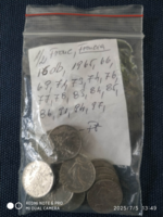 1/2 Franc 16 db különböző évjáratúak.