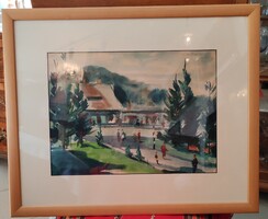Mosshammer György : Mátraháza akvarell