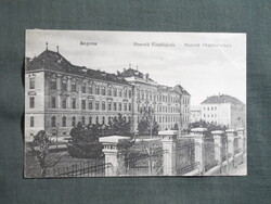 Képeslap,Sopron,Honvéd főreáliskola látkép,részlet,Piri Daniel kiadás Sopron , 1915-