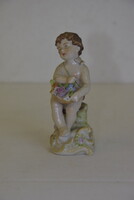 Drezdai porcelán puttó, angyalka figura A178