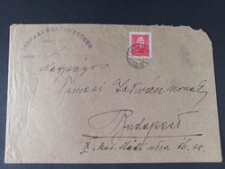 Csopaki Körjegyzőség Zala Megye - pecséttel ellátott boriték 1938-ból