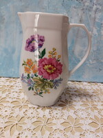 Alföldi törökszegfűs, virágos porcelán kancsó, vizeskancsó, kiöntő
