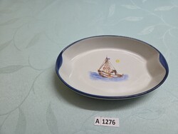 A1276 Porcelán hajós virslis tál 19x13 cm