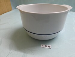 A1289 Alföldi kék csíkos leveses tál 19x11 cm