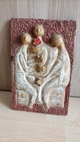 Ritka! Czinke Ferenc (1926-2000) kerámia faliképe 2