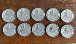 10 db 1 pengő 1941, sarló-kalapács ellenjegy jelöléssel