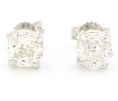18K/750 Fehér Arany 1.90Ct Brill Természetes Gyémánt Fülbevalò