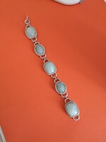 Csodálatos 925-ös vintage stilusú eredeti larimar köves ezüst karkötő 19.5cm 45.50 gramm