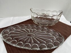 Art deco gyümölcsös tál és pecsenye tál